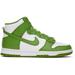 White & Green Dunk High Retro Sneakers