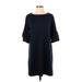 Halogen Casual Dress - Shift: Blue Solid Dresses - Women's Size X-Small