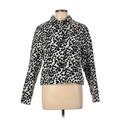 Charter Club Jacket: Short White Leopard Print Jackets & Outerwear - Women's Size Large