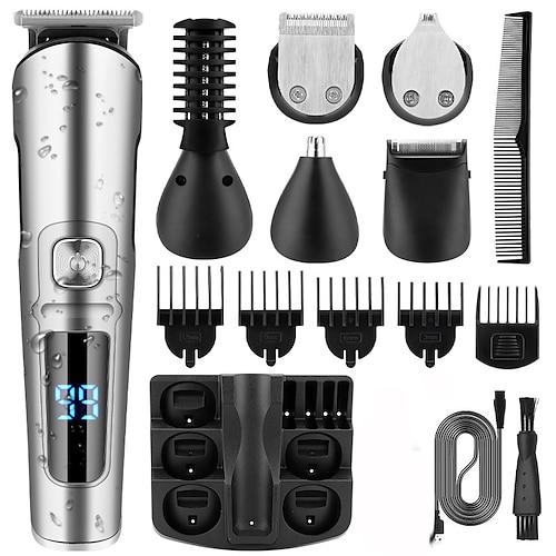 Haarschneider, wasserdichter Bartschneider für Männer – inklusive Nasenhaarschneider, Körperrasierer und Pflegeset – perfektes Geschenk zum Vatertag