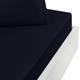 Drap housse satin coton-tencel 200f bonnet 40 cm Bleu Nuit 200x200 cm