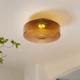 Ceiling Light Coffee Coloured Glass Ceiling Lamp 20/28/38cm for Ceiling Light Brown Mid Century Close to Ceiling Light for Living Room Bedroom Kitchen Dining Room 110-240V