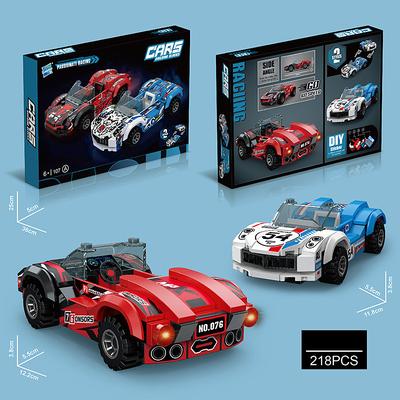 Building Blocks,Children's Assembly Small Particle Diy Racing Car Sports Car Building Block Car Compatible With A Tall Boy And Girl Building Block Toy