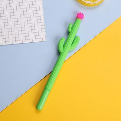 10 PCS Cute Cartoon Cactus Gel Pen Plants Neutral School Office Supply Writing Stationery Cute Creative Pretty Lovely Pens