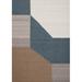 Blue 93 x 67 x 0.5 in Area Rug - Linie Design Geometric Hand Woven Area Rug in Sky Wool | 93 H x 67 W x 0.5 D in | Wayfair BLOCCHI SKY 170