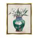 Stupell Industries Bb-323-Floater Floral Oriental Vase Framed On Canvas by Ziwei Li Print Canvas in Green | 31 H x 25 W x 1.7 D in | Wayfair