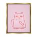 Stupell Industries Do What I Want Cat Framed On Canvas by LulusimonSTUDIO Print Canvas in Pink | 21 H x 17 W x 1.7 D in | Wayfair bb-570_ffg_16x20