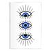 Stupell Industries Bb-455-Wood Three Evil Eyes Pattern On MDF by Martina Pavlova Print in White | 15 H x 10 W x 0.5 D in | Wayfair bb-455_wd_10x15