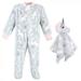 Hudson Baby Infant Girl Flannel Plush Sleep and Play and Security Toy Whimsical Unicorn 6-9 Months