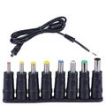 8x Power Plug Socket Connector Adapter Conversion w/ Universal Laptop Plug for Lab Dc Power Supply