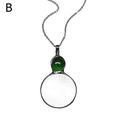 Vintage Crystal Magnifying Glass Necklace Pendants Day Mother s Gift Y0U0