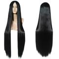 New Fashion Women Lady Long Straight Hair Full Wigs Cosplay Party Anime Wig 100cm (Black)