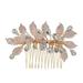 Headpiece Wedding Jewelry Flower Leaf Hair Comb Bridal Hairpin Rhinestone Hair Comb Pearl Tiara Bridal Crystal Hair Ornaments Bridal Hair Accessories 3