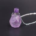 YQHZZPH Natural Stone Crystal Perfume Bottle Necklace Crystal Perfume Bottle Stainless Steel Chain Crystal Necklace 0.5ml On Clearance