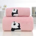 FAMTKT Towel Sets Coral Plush Bear Embroidered Towel Bath Towel Combination Set Soft Water Absorbent Non Hair Falling Gift Towel Set Bathroom Accessories on Clearance