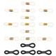 20pcs Glasses Accessories Rubber Bands for Glasses Silicone Eyeglass Connector Sunglasss Chain Connector Silicone Ear Locks Grips Sunglasses Anti-skid Holders Necklace Metal Sports