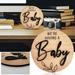 Qepwscx WE RE HAVING A Baby Newborn Sign-baby Birth-30cm Circular Shape New On Clearance