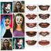 Deagia Wall Decor Living Room Clearance New Halloween Prank Makeup Temporary Halloween Clown Horror Mouth Stickers Removable and Realistic Temporary Kit Halloween Makeup Props 10Pcs