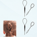 Tail Hair Tool Hair Looping Tool 4PCS Pony Tail Hair Styling Tools Braiding Tool 2 Sizes Hair Pull Through Tool Hair Loop Tool Hair Hoop Tool Styling Maker for Women Girls