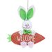 Qepwscx Easter Cute Radish Rabbit Pendant Kindergarten Prop Decoration Prop Decoration Ornament Scarecrow Handicraft New On Clearance