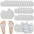 24 Pieces Foot Pads for Dancer Sesamoiditis Pads for Ball of feet Pain Felt Forefoot Cushion Pads Self-Adhesive Foot Cushion Pads for Men Women Dancing Pain Relief (Beige)