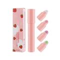 Blekii Skin Care 4 in Strawberry Lip Balm Temperature Change Set Lip Stick Long Lasting Combination Lip Balm Mini Lip Balm Capsule Set for Women Lip Balm Pink One Size