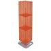 Azar Displays 701464-ORG Orange Four-Sided Pegboard Tower Floor Display on Revolving Base. Spinner Rack Stand. Panel Size: 14 W x 60 H