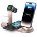 Wanyng 6 in 1 Wireless Charging Station 15W Fast Charging Stand for iPhone Watch Pods Androids Apple Charger Stand for Multiple Devices Rose Gold