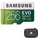 256GB Memory Card w Carry Case for Consumer Cellular Verve Snap/Connect - Samsung Evo High Speed MicroSD Class 10 MicroSDXC Hard Cover for Consumer Cellular Verve Snap/Connect