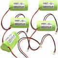 HQRP 5-Pack Emergency Exit Light Battery Compatible with Unitech AA900MAH 3.6V 6200RP 6200-RP Exitronix 10010037 Lowes 253799 TOPA BBAT0063AMax Power B2-0031 B20031 Max Power B2-0030 B20030 MH468886