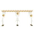 Miumaeov 10ft x 20ft Heavy Duty Backdrop Stand with Metal Base Gold Height Adjustable Pipe and Drape Backdrop Stand Kit Square Metal Arch Frame for Photography Wedding Birthday Party Decorations