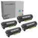 DI 4pk Toner Cartridge Replacement for Lexmark 601H 60F1H00 HY Black Compatible with the following Lexmark MX printers: MX310dn MX410de MX510de MX511de MX511dhe MX511dte MX610de