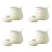 4 Sets Sugar Bowl Practical Sauce Container Coffee Candy Canister Salt Jar Kitchen Pepper Home Ceramic Spice