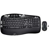 Logitech MK550 (920-002555) Wireless K350 Keyboard and M510 Mouse Combo - Black - Excellent - Preowned