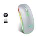 HERESOM Gaming Mouse Rechargeable 2.4G Wireless Gaming Mouse Backlit 1600DPI Mute Mice Office Mouse for PC Laptop