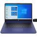 HP 2021 14 inch Laptop AMD 3020e Processor 4 GB RAM 64 GB eMMC Storage WiFi 5 Webcam HDMI Windows 10 S with Office 365 for 1 Year + Fairywren Card (Blue)