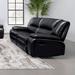 Latitude Run® Upholstered Motion Reclining Loveseat Faux Leather in Black | 38.5 H x 61.35 W x 38.65 D in | Wayfair