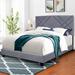 Ebern Designs Gabrielle Platform Bed Chenille/Upholstered in Gray | 46.5 H x 64.6 W x 84 D in | Wayfair 750DC192F9F74720A13803F720922F08