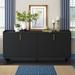 Mercer41 Pellenberg 63 Sideboard Wood in Black | 29.9 H x 63 W x 15.6 D in | Wayfair 3CCC2F200D82408485AD1DC24E50AE08