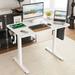 Inbox Zero Marily Height Adjustable Rectangle Standing Desk Wood/Metal in White | 39.37 W x 23.62 D in | Wayfair 1F43C7F1E7EE472AAAEEDF4DEF7B55B7