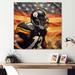 Ebern Designs Patriot USA Football Player I Canvas, Cotton in White | 36 H x 36 W x 1.5 D in | Wayfair 0BE6AF9CCC7B42C0B038538C19DE5B3E