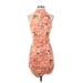 Black Halo Cocktail Dress - Mini: Orange Floral Dresses - New - Women's Size 0