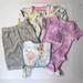 Disney Matching Sets | Disney Baby 3-6m Disney Princess Sleep & Play & Bodysuit, 6m Pants & Os Bib Set | Color: Gray/Purple | Size: 3-6mb
