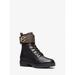 Michael Kors Shoes | Michael Michael Kors Rory Leather And Logo Combat Boot 9 Black New | Color: Black | Size: 9