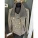 Anthropologie Jackets & Coats | Anthropologie Tabitha Ottawa Pea Coat Wool Blend Beige Blue Women's Jacket Sz S | Color: Blue | Size: S