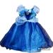 Disney Dresses | Disney Princess Cinderella Dress Up Costume Fantasy Play Outfit Girls 4-6x | Color: Blue | Size: 4g