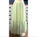 Anthropologie Skirts | Anthropologie Flounced Mint Green Tulle Maxi Skirt Lp | Color: Green | Size: L