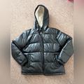 Levi's Jackets & Coats | Levi’s Faux Shearling Lined Hood Faux Leather Puffer Jacket Size M | Color: Black | Size: M
