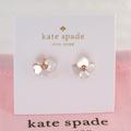 Kate Spade Jewelry | Kate Spade Precious Pansy Stud Earrings In Rose Gold Mother Of Pearl | Color: Cream/Gold | Size: Os