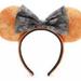Disney Accessories | Disney Minnie Ear Headband - 2022 Halloween Orange And Black | Color: Black/Orange | Size: Os